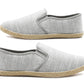 Mens Canvas Slip On Plimsoll Trainers Casual Flat Deck Shoe Boat Sneaker Pumps Grey