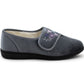 Womens Velour Slippers Faux Fur Lined Ladies Winter Wide Opening Diabetic Orthopaedic House Shoes