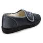 Womens Velour Slippers Faux Fur Lined Ladies Winter Wide Opening Diabetic Orthopaedic House Shoes