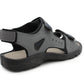 Mens Sports Sandals Grey Hiking Outdoor Easy Fasten Triple Touch Close Straps Trekking Beach Walking Water Summer Shoes