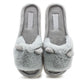 Womens Faux Fur Slippers Casual Flat Slip On Backless House Shoe Mules Sliders