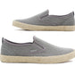 GRAHAM Mens Canvas Slip On Denim Boat Pumps in Grey