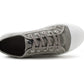 Womens Canvas Grey Lace Up Trainers Flat Sole Baseball Sneakers Ladies Flat Low Top Fashion Trainer Pumps