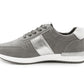 Womens Lace Up Trainers with Side Zip Fastening Ladies Fashion Sneaker Grey Metallic Casual Sports Shoes