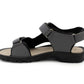 Mens Sports Sandals Grey Hiking Outdoor Easy Fasten Triple Touch Close Straps Trekking Beach Walking Water Summer Shoes