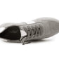 Womens Lace Up Trainers with Side Zip Fastening Ladies Fashion Sneaker Grey Metallic Casual Sports Shoes