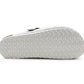 Womens Winter Grey Slippers Faux Fur Lined Suede Clogs Slip On Adjustable Buckle Cork Footbed Backless Mules Ladies Casual Slippers