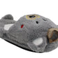 Womens Ladies Lightweight Padded Warm Slip On Teddy Bear Novelty Grey Winter Slippers