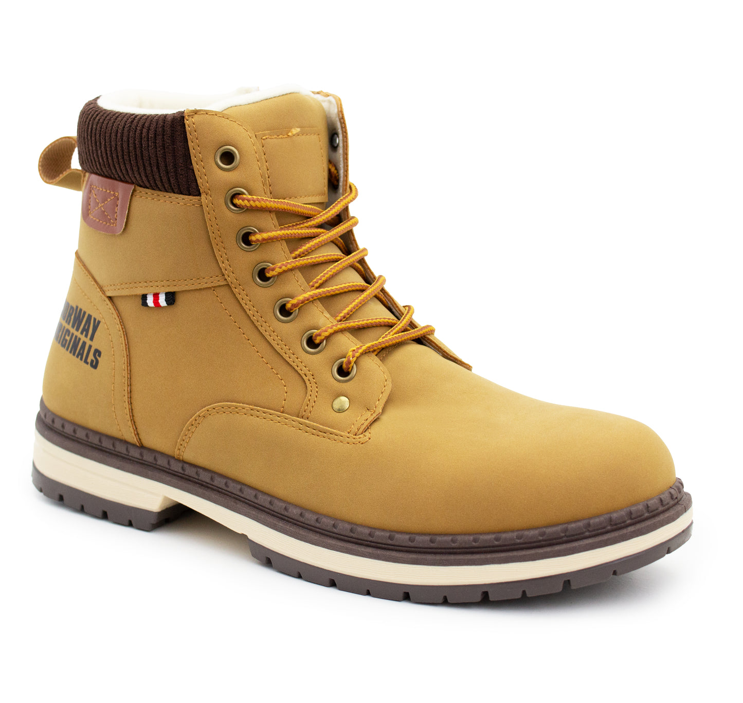 Mens Ankle Boots Faux Leather Smart Casual Lace Up Side Zip Padded Ankle Collar Fashion Combat Boots