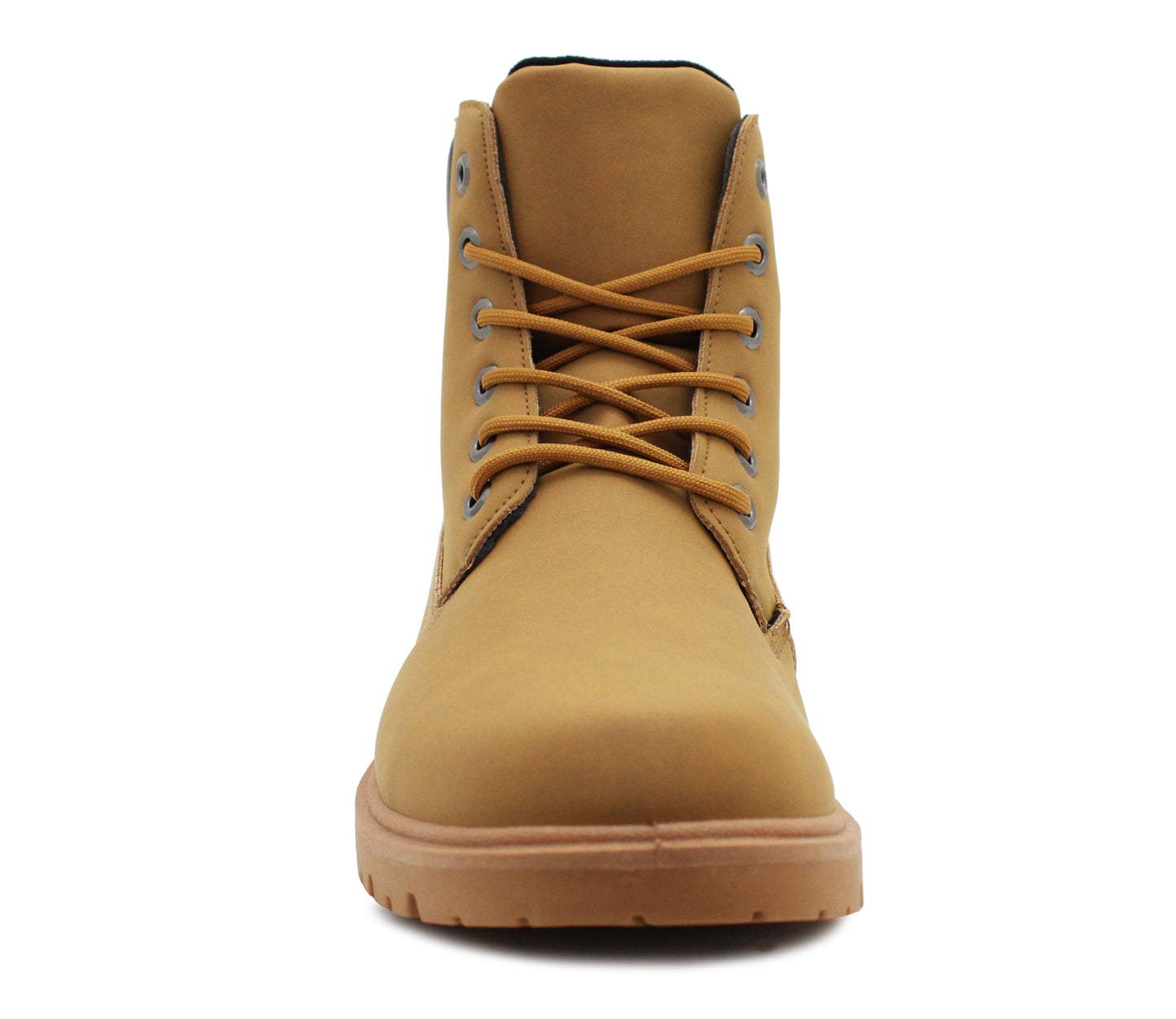 Mens Lace Up Fashion Camel Combat Boots High Top Padded Collar Hiking Chelsea Ankle Boots