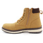 Mens Ankle Boots Faux Leather Smart Casual Lace Up Side Zip Padded Ankle Collar Fashion Combat Boots