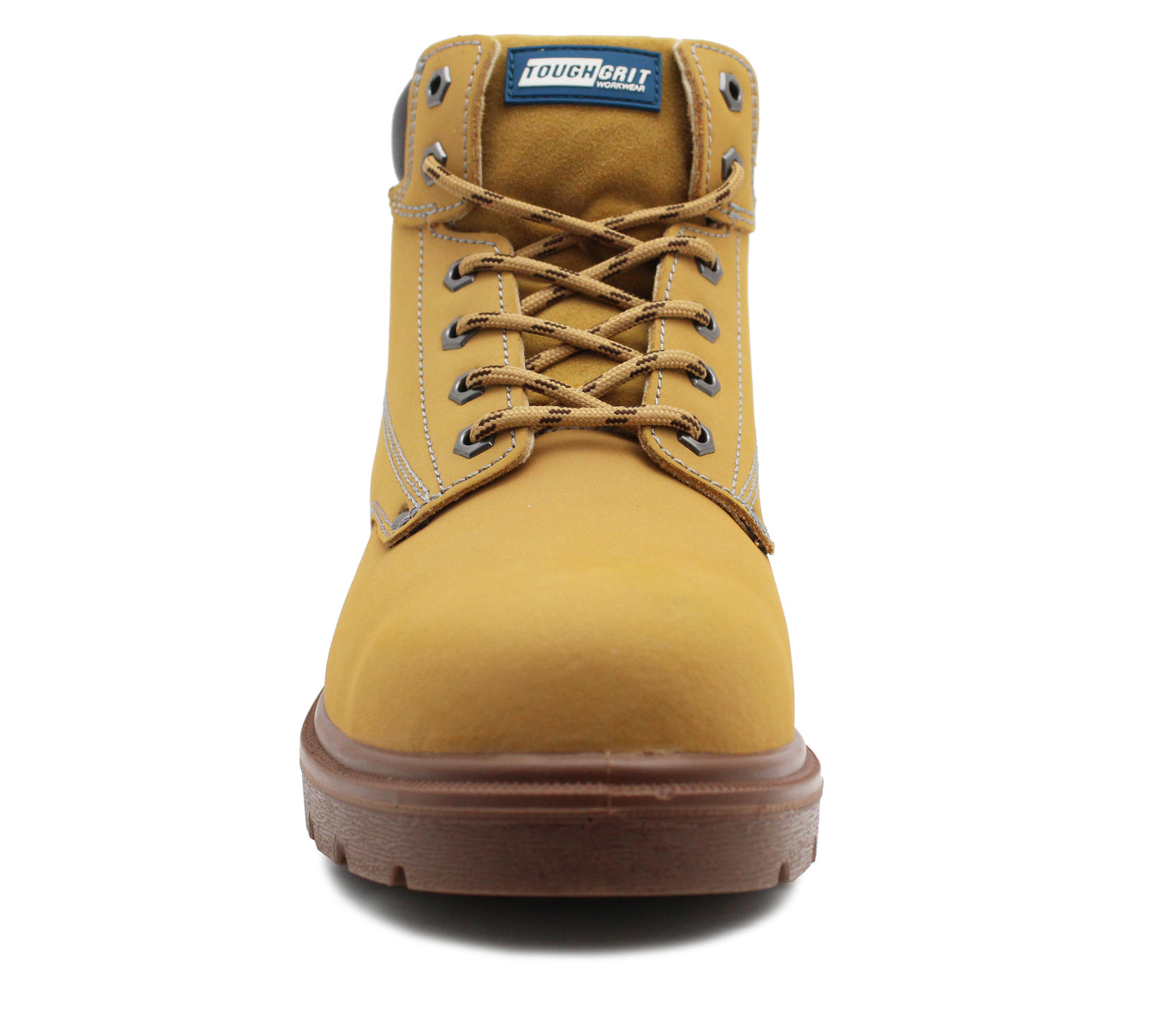 Mens Leather Safety Boots Lace Up Steel Toe Cap Honey Midsole Work Boot