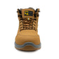 Mens Genuine Nubuck Leather Honey Safety Boots Steel Toe Padded Ankle Collar Work Boots