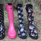 Womens Adjustable Calf Wellies Waterproof Ladies Fashion Festival Dog Walking Rain Mud Wellington Boots