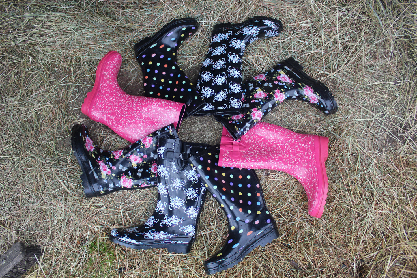 Womens Adjustable Calf Wellies Waterproof Ladies Fashion Festival Dog Walking Rain Mud Wellington Boots