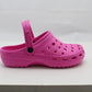 Womens Clogs Lightweight Fuchsia Pink EVA Breathable Beach Summer Sandals Ladies Garden Hospital Shower Pool Shoes