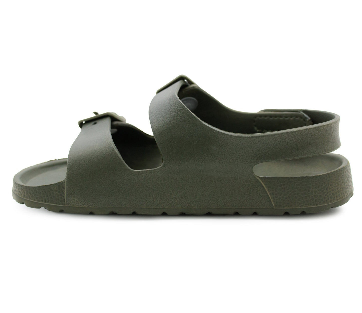 Boys EVA Sandals Youth Khaki Green Lightweight Touch Fasten Slip On Adjustable Back Strap Beach Pool Slides Sports Sandal Flip Flop Clogs