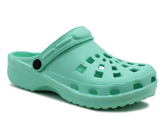 Womens Lightweight Mint Green EVA Clogs Slip On Breathable Adjustable Strap Garden Beach Hospital Nurse Kitchen Water Shoes Sandals (Copy)