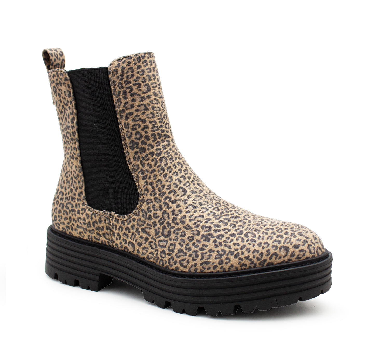 Womens Platform Boots Ladies Slip On Chunky Sole Faux Suede Elastic Slip On Fashion Chelsea High Ankle Boots