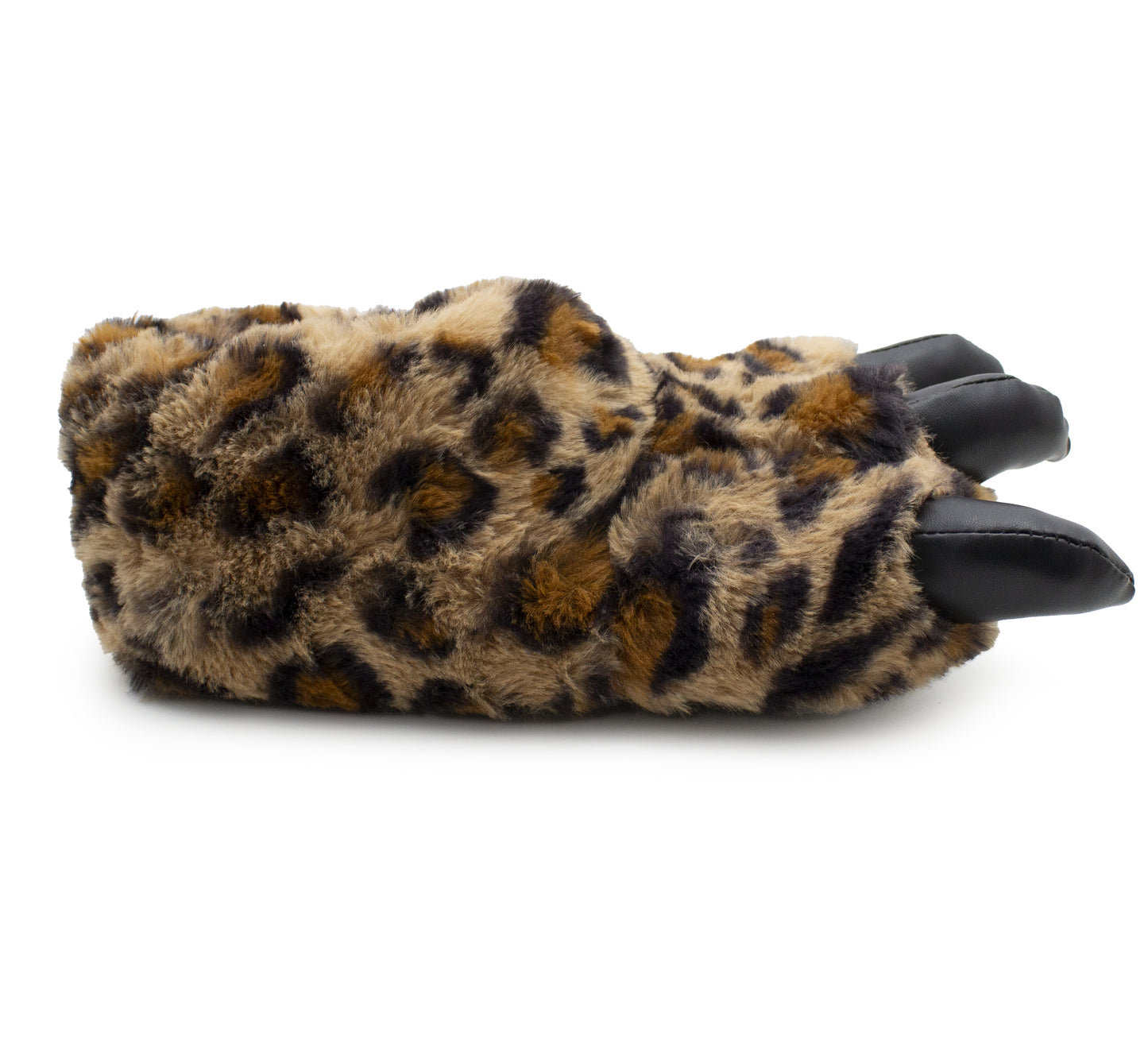 Womens Plush Claw Slippers Animal Paw Novelty Warm Furry Leopard Print House Shoes Ladies Winter Slip On Soft Indoor Slippers