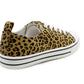 Womens Canvas Trainers Leopard Print Lace Up Baseball Sneakers Ladies Flat Low Top Fashion Trainer Pumps