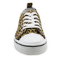 Womens Canvas Trainers Leopard Print Lace Up Baseball Sneakers Ladies Flat Low Top Fashion Trainer Pumps
