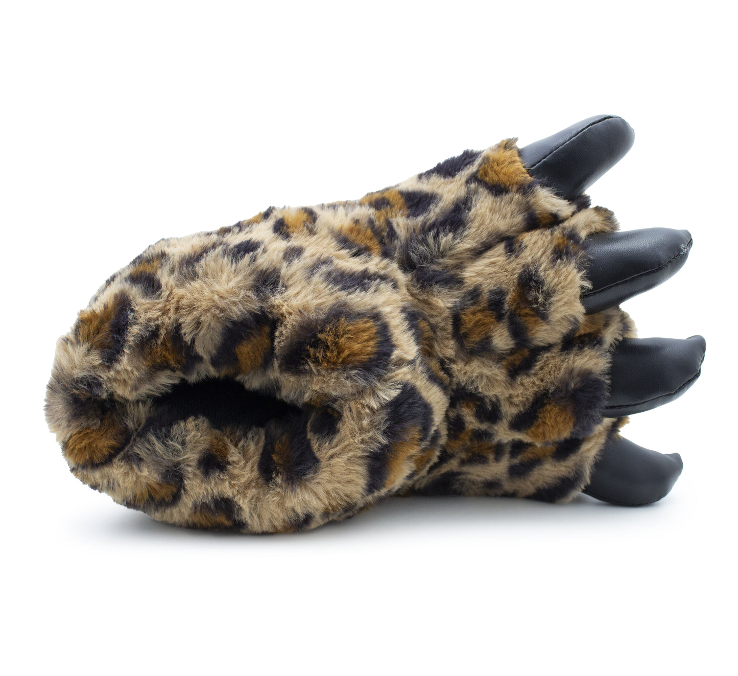 Womens Plush Claw Slippers Animal Paw Novelty Warm Furry Leopard Print House Shoes Ladies Winter Slip On Soft Indoor Slippers