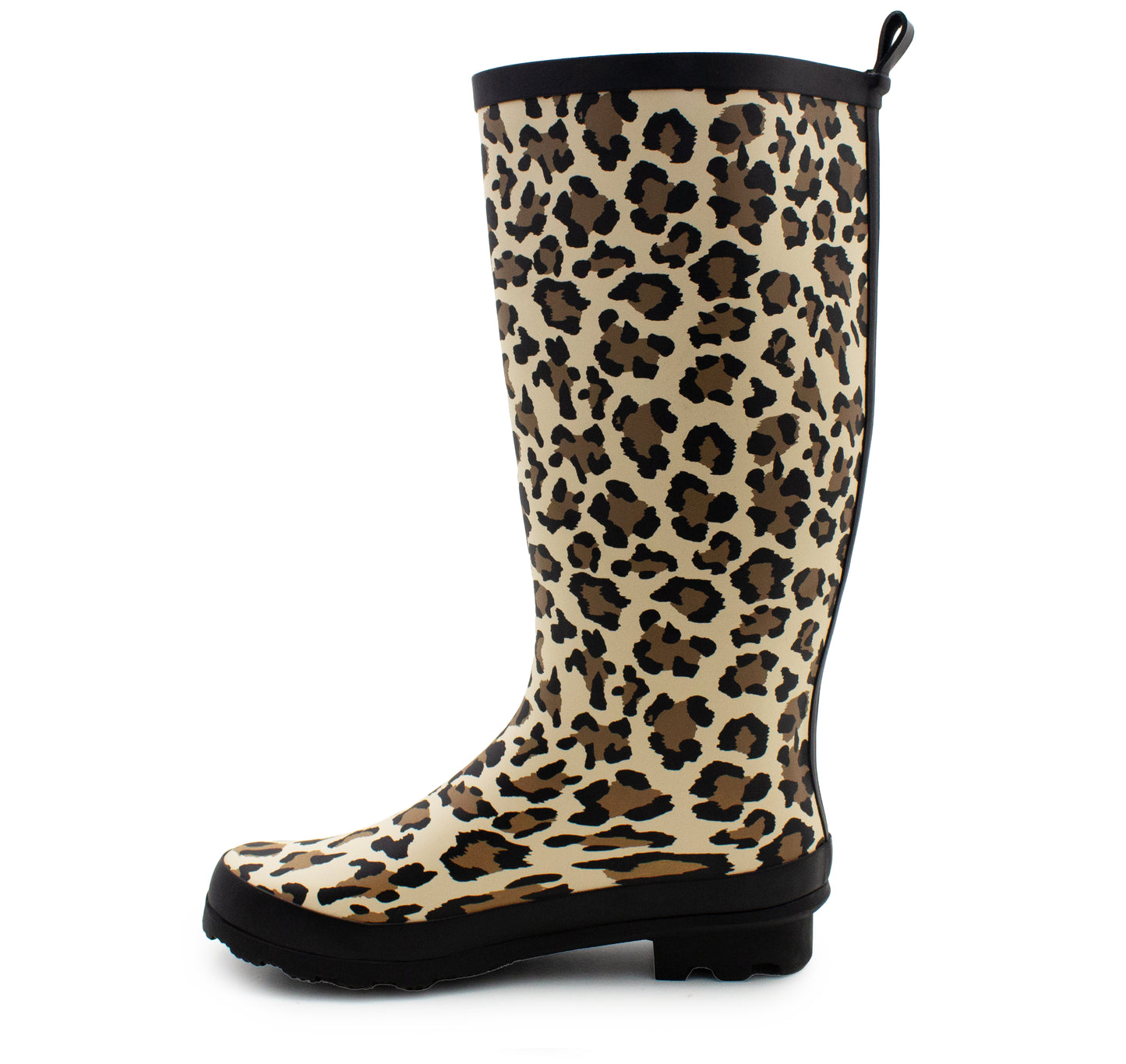 Womens Adjustable Calf Wellies Waterproof Ladies Fashion Festival Dog Walking Rain Mud Leopard Print Wellington Boots