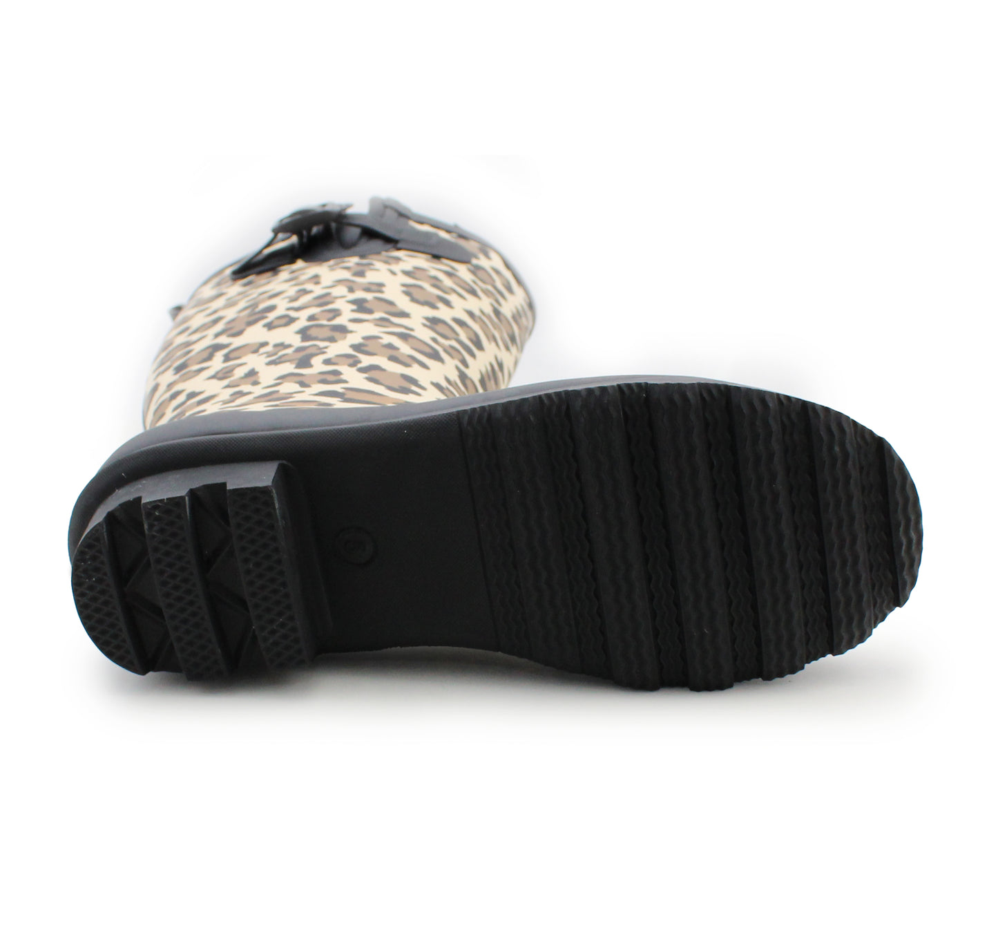 Womens Adjustable Calf Wellies Waterproof Ladies Fashion Festival Dog Walking Rain Mud Leopard Print Wellington Boots