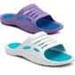 Womens Sliders Lightweight Slip On Pool Slides Ladies Bathroom Shower Spa EVA Slippers Backless Beach Flip Flops Leisure Mule Sandals