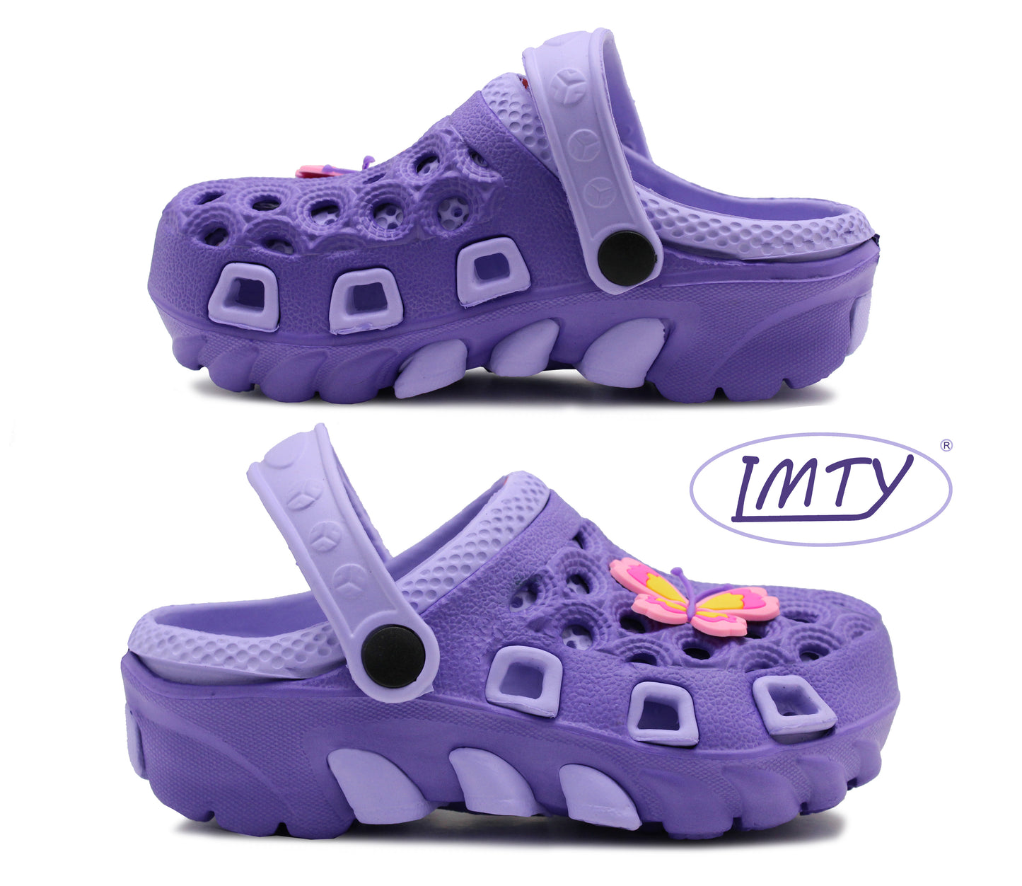 VATICAN Girls Kids EVA Lightweight Clogs in Lilac/Purple