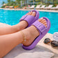 Womens Cloud Sliders Lightweight EVA Slippers Ladies Platform Sole Adjustable Fashion Slides Slip On Beach Pool Chunky Flip Flops