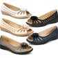 Womens Fashion sandals Slip On Open Peep Toe Pumps Ladies Leather sock Flower Summer Shoes