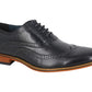 Mens 5 Eyelet Brogue Oxford Shoes SIZE UK 7 (BLACK)