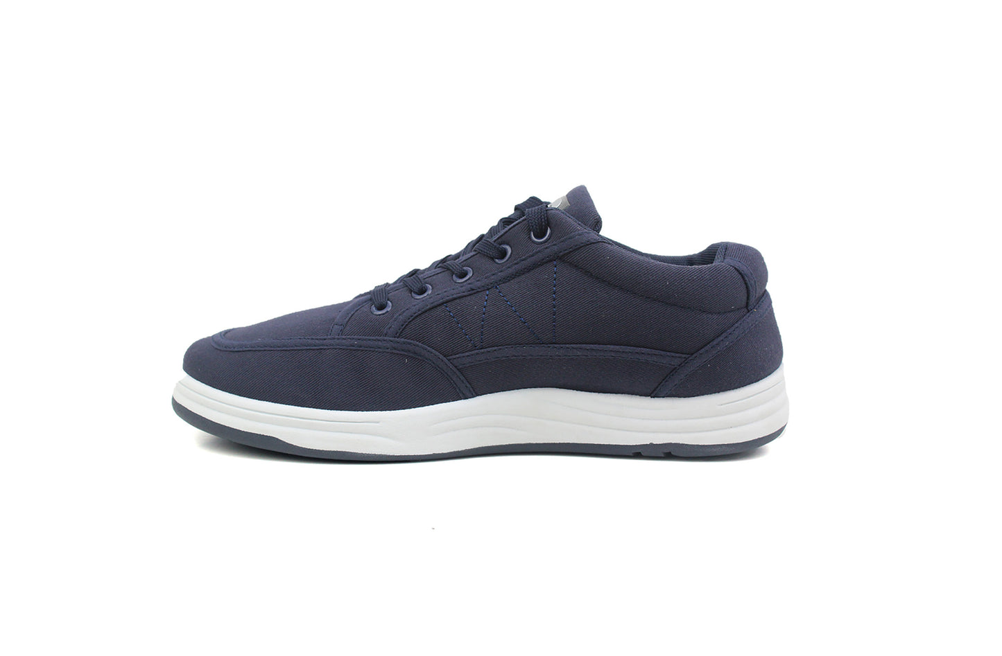 Mens Navy Blue Casual Canvas Lace Up Skate Sneaker Pumps Trainers