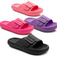 Womens Cloud Sliders Lightweight EVA Slippers Ladies Platform Sole Adjustable Fashion Slides Slip On Beach Pool Chunky Flip Flops