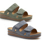 Womens Wedge Sandals Slip On Touch Fasten Backless Fashion Slides Ladies Lightweight Summer Beach Casual Shoes