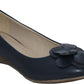 WOMENS LADIES LOW WEDGE HEEL BALLET PUMPS OFFICE WORK CASUAL COURT SHOES