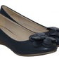 WOMENS LADIES LOW WEDGE HEEL BALLET PUMPS OFFICE WORK CASUAL COURT SHOES