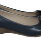WOMENS LADIES LOW WEDGE HEEL BALLET PUMPS OFFICE WORK CASUAL COURT SHOES