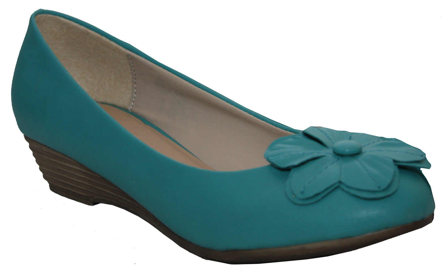 WOMENS LADIES LOW WEDGE HEEL BALLET PUMPS OFFICE WORK CASUAL COURT SHOES SIZE UK 4