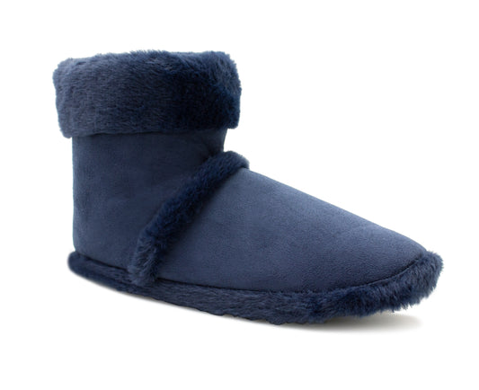 Mens Ankle Slipper Boots Warm Faux Fur Lined Winter Booties Lightweight Cosy Plush Fur Indoor House Shoes