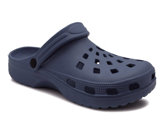 Mens Lightweight Navy EVA Clogs Breathable Slip On Garden Beach Hospital Nurse Kitchen Water Shoes Mules Sandals