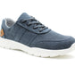 Mens Canvas Denim Lace Up Trainers Navy Blue Smart Casual Flat Low Top Sneaker Pumps