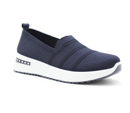 B863290 Womens Slip On Breathable Mesh Trainers