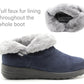 Cushion Walk Womens Faux Fur Lined Boots Ladies Warm Ankle High Slip On Low Wedge Snug Winter Boots