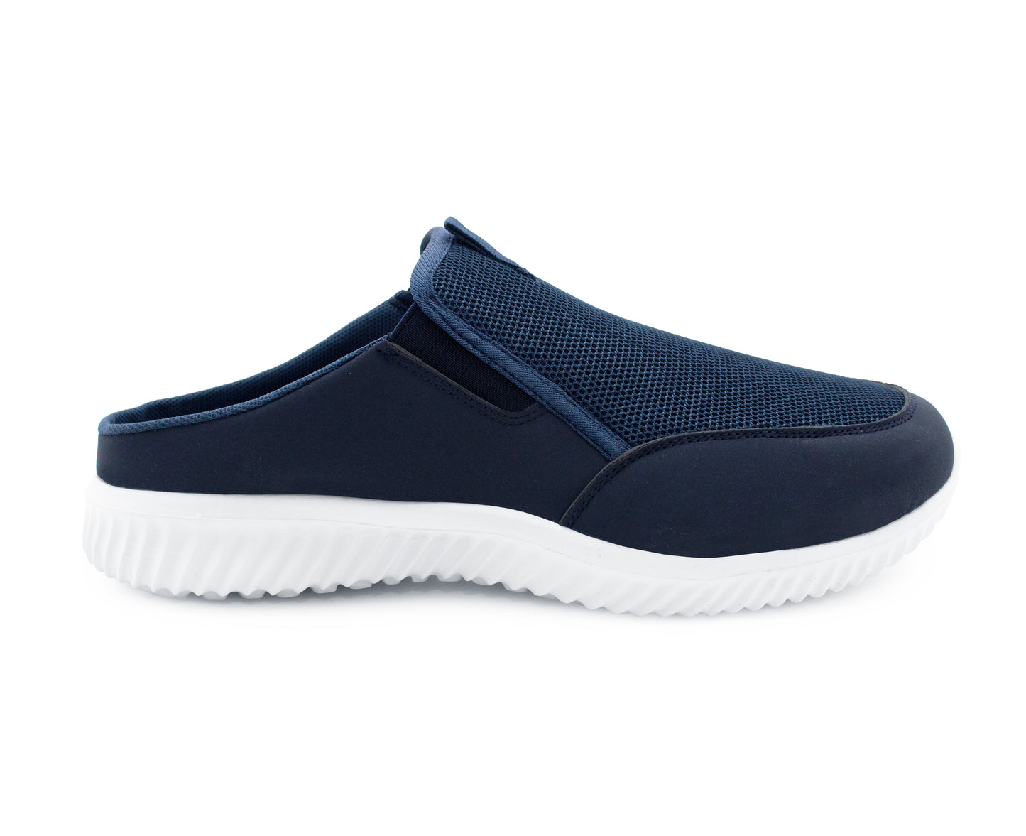 Mens Lightweight Breathable Trainers Slip On Backless Twin Gusset
