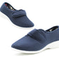 FLORA Womens Ladies Canvas Wide Opening Touch Fasten in Navy