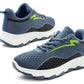 Womens Breathable Mesh Trainers Lace Up Ladies Casual Flat Walking Active Running Gym Sneaker Pumps Fashion Trainers Navy