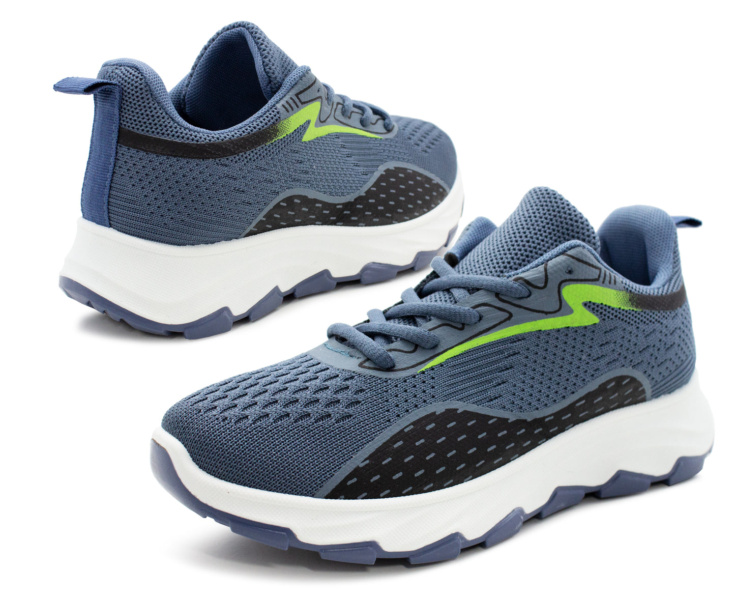Womens Breathable Mesh Trainers Lace Up Ladies Casual Flat Walking Active Running Gym Sneaker Pumps Fashion Trainers Navy